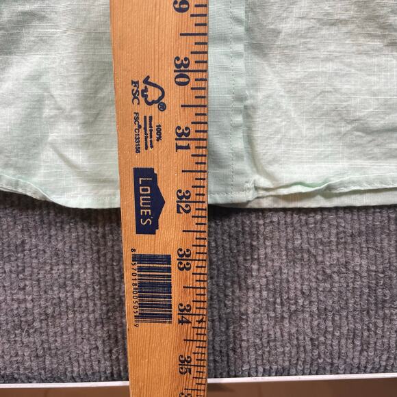 Ariat Solid Slub Classic Dress Shirt Men's XXL Green Button Down Long Sleeve - Picture 8 of 13